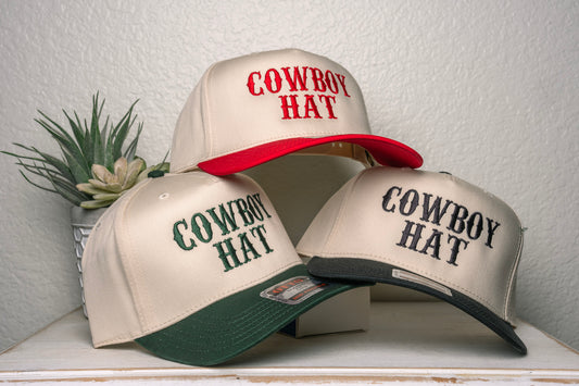 Cowboy Hat, Embroidered Trucker Hat