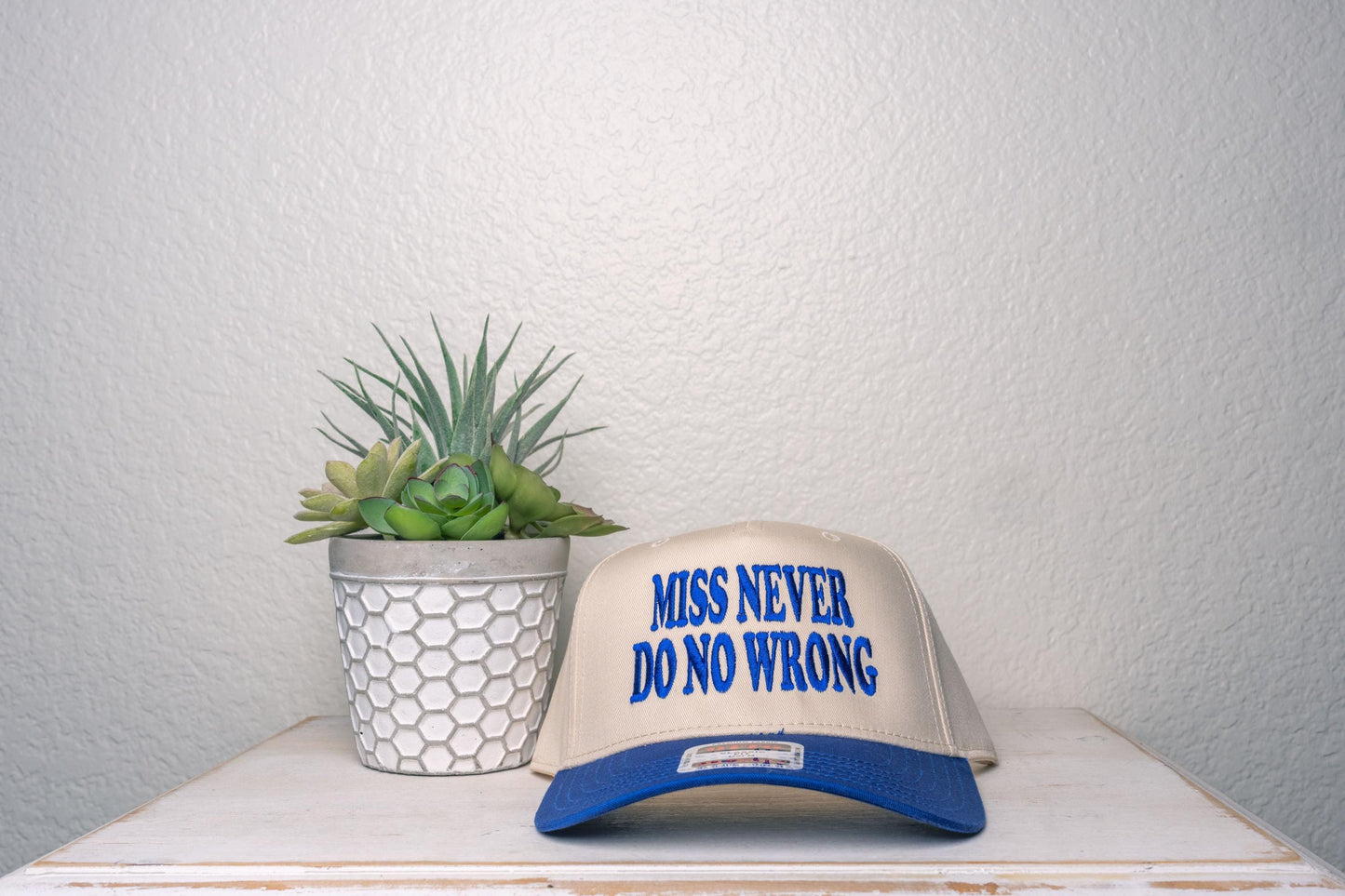 Miss Never Do No Wrong, Embroidered Trucker Hat