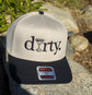 Dirty, martini embroidered two toned vintage hat.