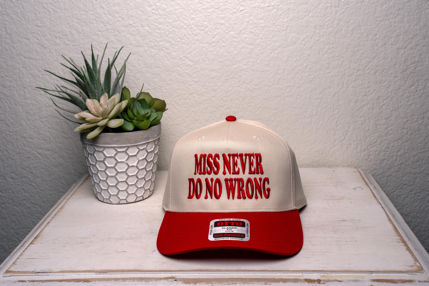 Miss Never Do No Wrong, Embroidered Trucker Hat