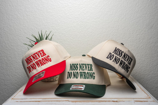 Miss Never Do No Wrong, Embroidered Trucker Hat