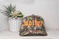 MOTHER,Puff Embroidered trucker hat