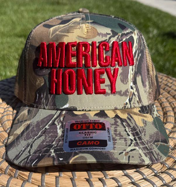 AMERICAN HONEY 3D Puff Embroidered Hat