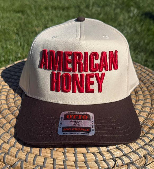 AMERICAN HONEY 3D Puff Embroidered Hat
