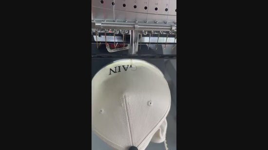 Never Drinking Again embroidered two toned vintage canvas hat.